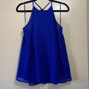 High neck sheer tank top